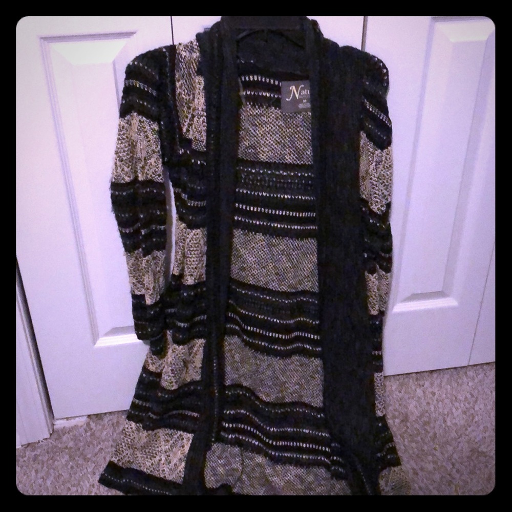 Sweater cardigan! Black and cream